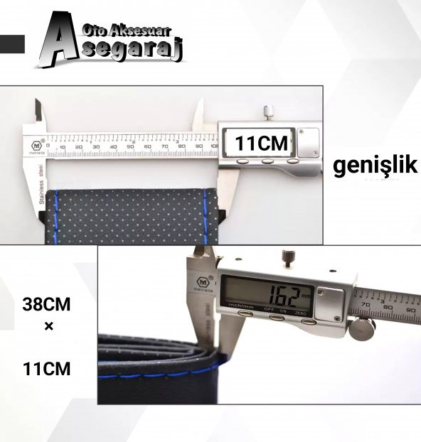 Astra H Kasa Uyumlu Dikmeli Direksiyon Kılıfı Noktalı-Alkantara Gri Yüzüklü ( 38cm 10.5cm ) - Resim 4