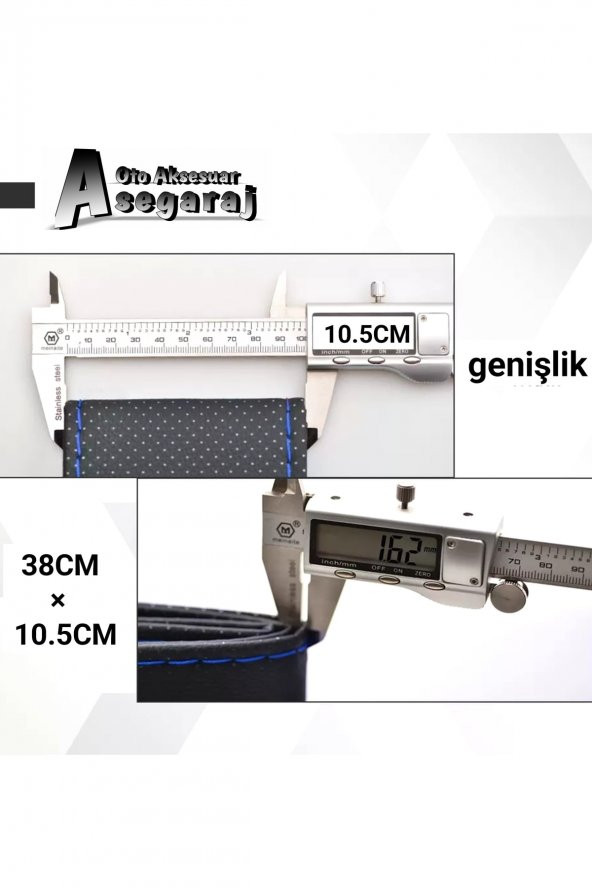 Fiat Linea Uyumlu Dikmeli Direksiyon Kılıfı Nokta Desenli Alkantra Mavi Yüzüklü - 2