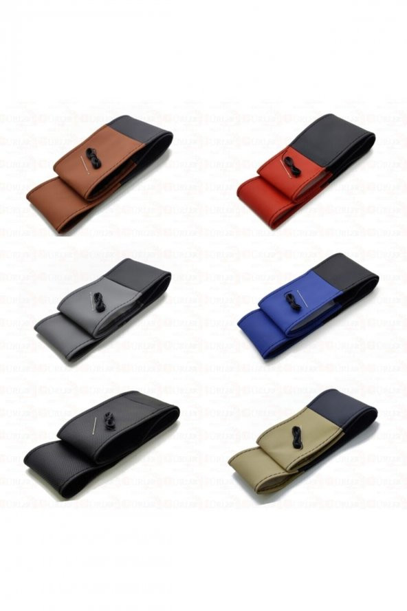 Universal Dikmeli Direksiyon Kılıfı Iki Renkli Kahve Siyah Soft Esnek Kokusuz - 2