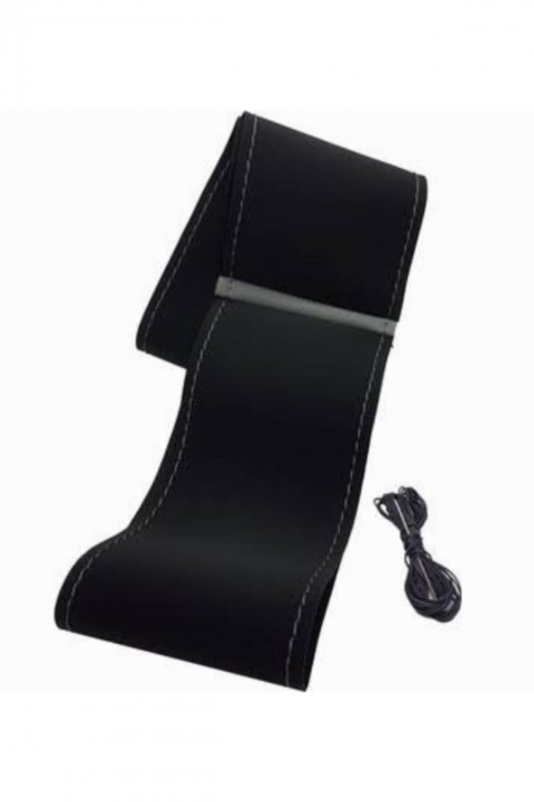 Universal Alkantara Dikmeli Direksiyon Kılıfı Soft Gri Yüzüklü - Resim 3