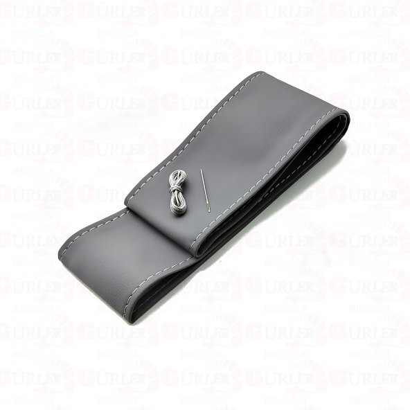 Opel Corsa Uyumlu Dikmeli Direksiyon Kılıfı Soft Gri Renk - Resim 2