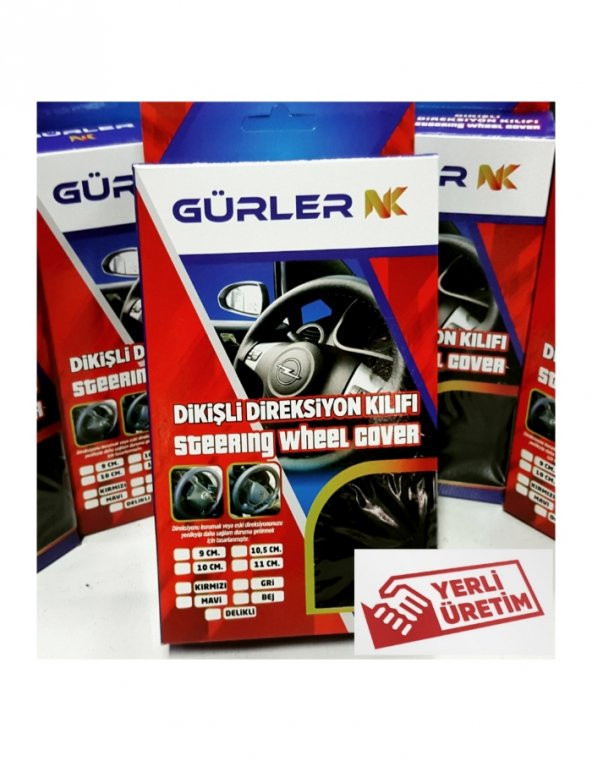 Universal dikmeli direksiyon kılıfı kokusuz terletmez soft bej ipli(38×10CM) - Resim 2