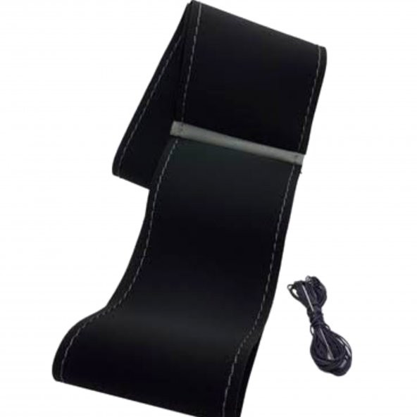 Toyota Corolla 2013+ Uyumlu Alkantara Nubuk Dikmeli Direksiyon Kılıfı Gri Yüzüklü - Resim 2