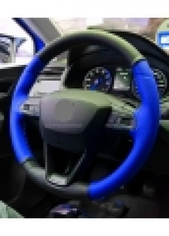 VW Golf 5 Uyumlu İki Renkli Mavi Siyah Direksiyon Kılıfı