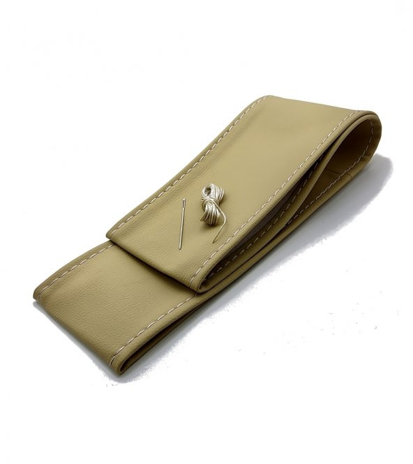 Renault Megane 3 Uyumlu Deri Dikmeli Direksiyon Kılıfı Bej Renk 38×10.5CM - 3