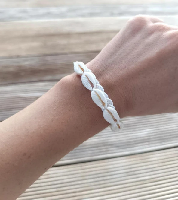 Bileklik Halhal Deniz Kabuğu Midye Plaj Dogum Günü Hediye Ayarlanabilir Makrome Örme İp Bileklik Bijuteri Takı Aksesuar - 2