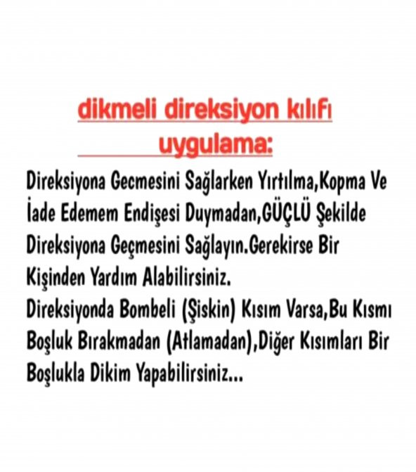 Opel Corsa D Uyumlu Dikmeli Direksiyon Kılıfı İki Renkli Kırmızı-Siyah - 2