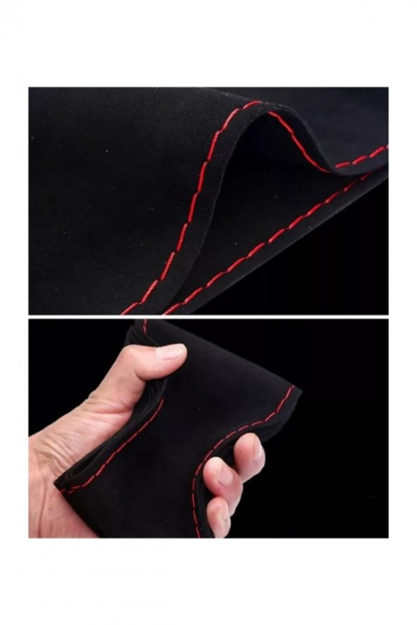 Vw Passat B8-b8,5 Uyumlu Alkantra Dikmeli Direksiyon Kılıfı 2015 Ve Sonrası - Resim 4