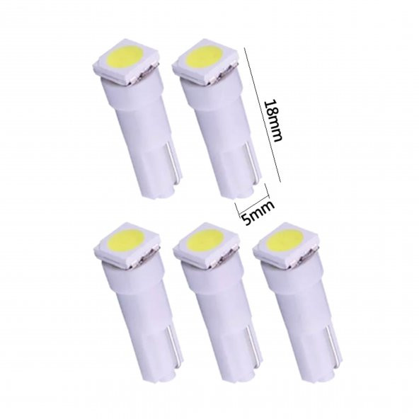T5 5050 Led Oto Kilometre Kadran Ambians Aydınlatma Ampülü Sarı 10 Adet
