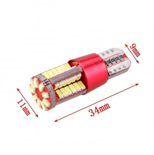 Canbus T10 led ampul 4 ADET park led plaka led tavan led 57 ledli beyaz renk - Resim 2