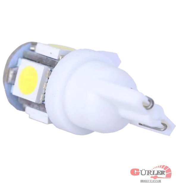 T10 Beyaz 5 Ledli Park Plaka Tavan Led Ampül 2 Adet - 2