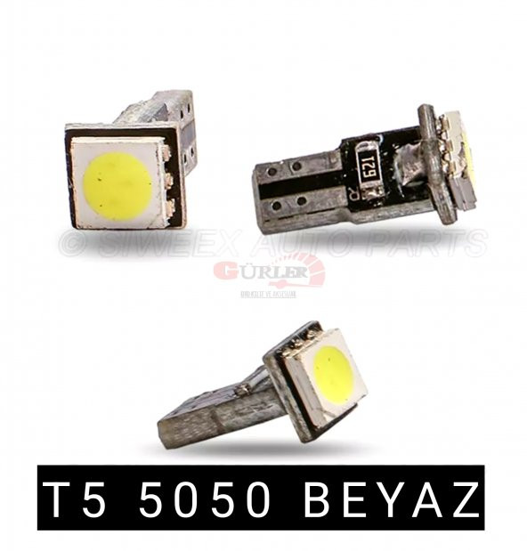 T5 5050 LED KİLOMETRE KADRAN AYDINLATMA AMPÜLÜ FİBER 10 ADET BEYAZ - 3