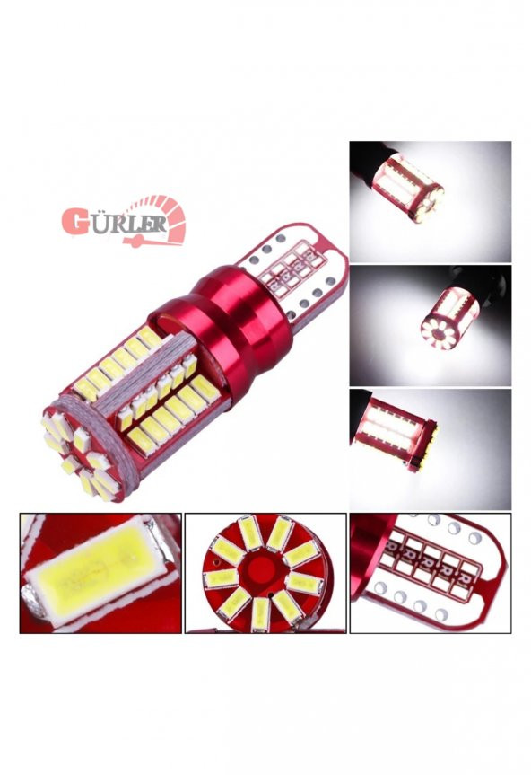 T10 led ampül 12V 5W 57 ledli park ledi beyaz renk 2 adet - 4