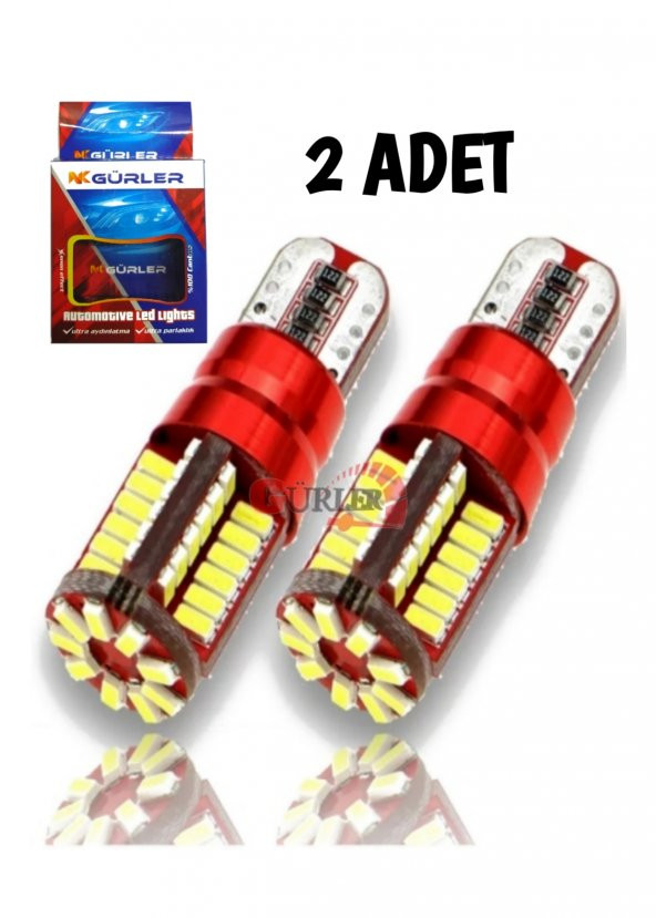 T10 led ampül 12V 5W 57 ledli park ledi beyaz renk 2 adet - 2