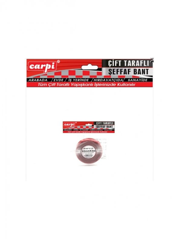 Çift taraflı band şeffaf 10mm-2 metre - Resim 2