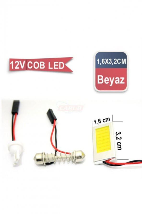 Lamba Cob Ledli Power Metal 3.2x1.6cm Beyaz
