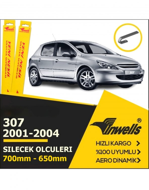 Peugeot 307 Hb 2005 - 2007 Ön Muz Silecek Takımı uyumlu - 2