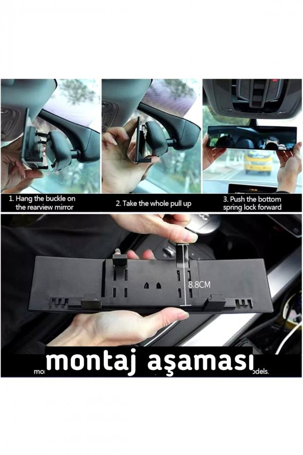 Oto Iç Dikiz Ilave Ayna Makaslı Geçmeli 290mm - 4