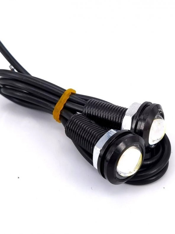 Carub Kartal göz led 12V 22MM ayna altı led lamba 2 ADET ortam aydınlatma beyaz renk - 2
