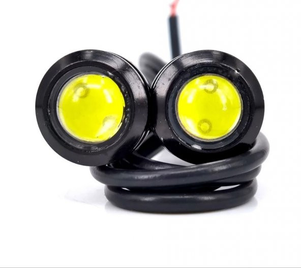 Carub Kartal göz led 12V 22MM ayna altı led lamba 2 ADET ortam aydınlatma beyaz renk - 3