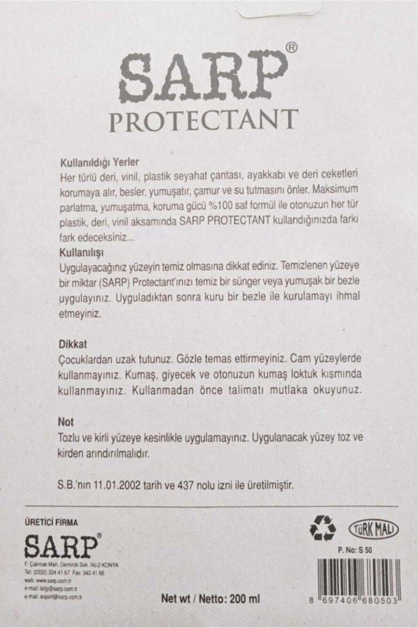 Badem Yağı Lastik Parlatıcı Deri Ve Vinil Koruyucu + Parlatıcı Süngerli