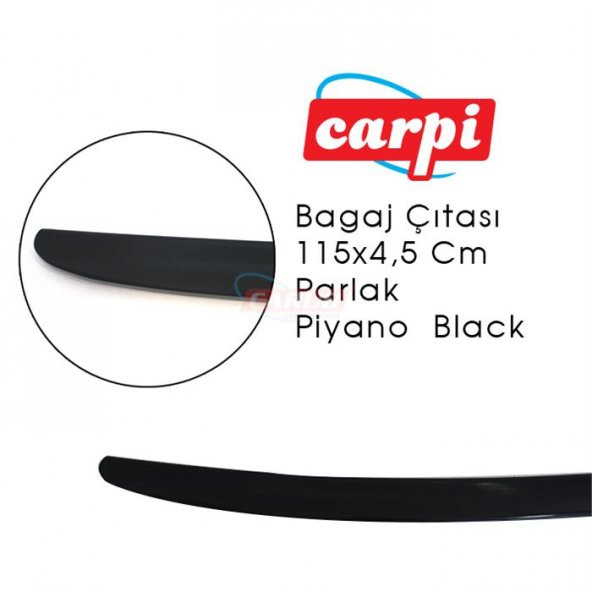 Carub Bagaj Çıtası 115x4.5cm universal Parlak siyah - Resim 3
