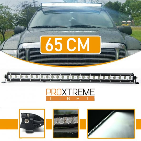 C9 24 Led 72W Yayıcı Delici Ultra İnce Off Road Led Bar 65cm