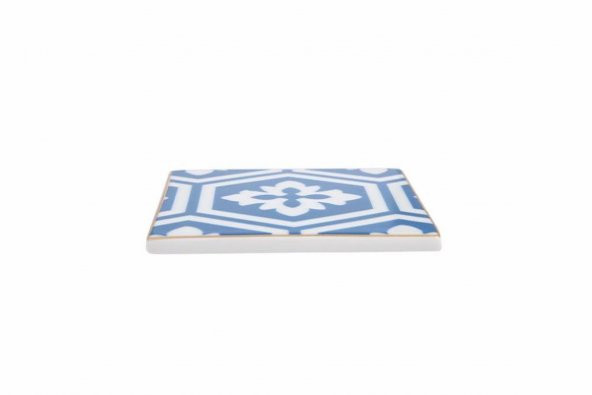 Porland Morocco Desen2 Mavi Bardak Altlığı 10x10 cm  04A+P021645 - 3