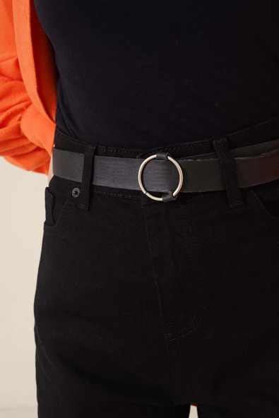 Boru Paça Siyah Jean Pantolon - 4