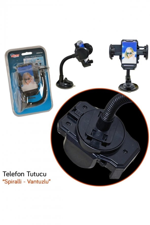 Carub Spiralli Telefon Tutucu Vantuzlu Br5901003 - 2