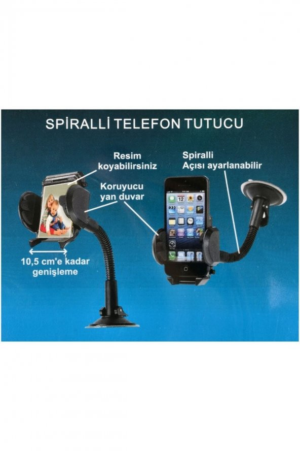 Carub Spiralli Telefon Tutucu Vantuzlu Br5901003 - 3