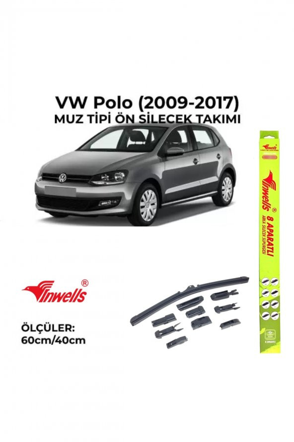 Volkswagen Polo (2009-2017) Ön Silecek Takımı 600x400mm (aparatlı) -