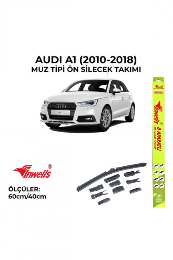Audi A1 (2010-2018) Ön Silecek Takımı 600x400mm (aparatlı) - ürün görseli 1