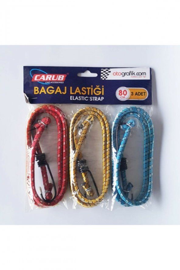 Bagaj Lastiği 3lü Paket 6 Kancalı Lastik Seti ürün görseli 1