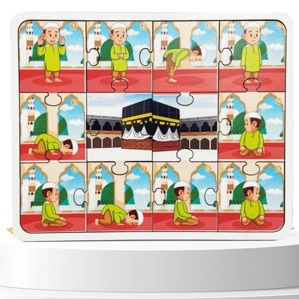 Moon Beavers İslamı Öğreniyorum Puzzle Serisi - Erkek Namaz 83014,Okula (Din Kültürü) Katkı Sağlayan Puzzle Oyuncak