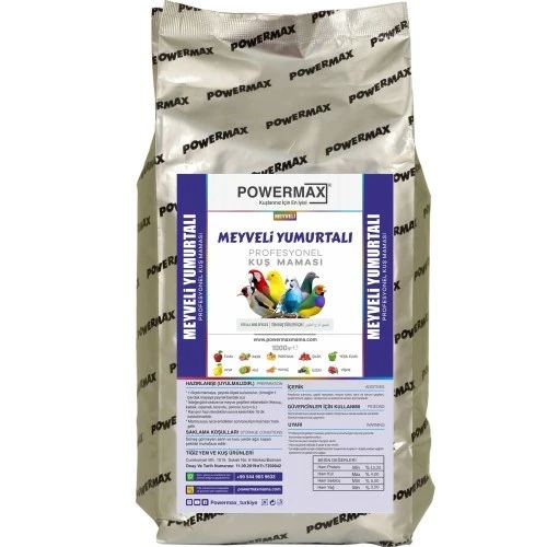MEYVELİ YUMURTALI mama 1 kg ( mükemmel içerik)