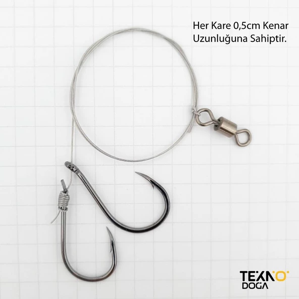 TAMSET 2 İğneli Çelik Telli Uzun Olta Takımı - 3
