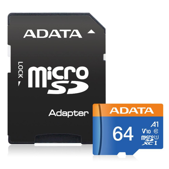 Adata 64GB Premier microSDXC Adaptörlü Hafıza Kartı UHS-I Class10 V10