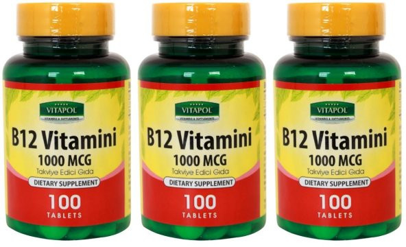 Vitapol B12 Vitamini 1000 Mcg 3x100 Tablet
