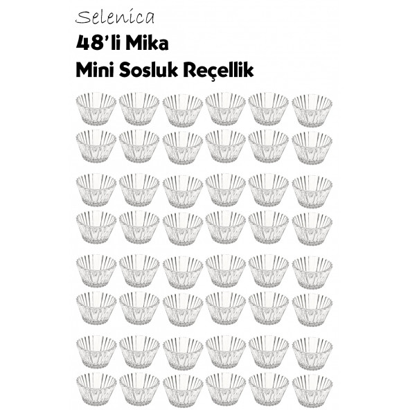 48'lü Lüx Mini Mika Sosluk ,Çerezlik ,Reçellik ,Kahve Yanı Kase