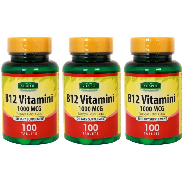 Vitapol Vitamin B12 Vitamini 3x100 Tablet