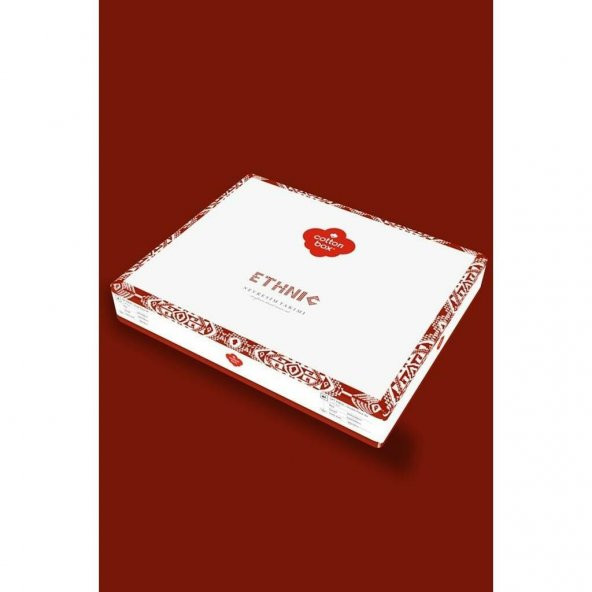 Cotton Box Ethnic Çift Kişilik Nevresim Takımı Belize Kahve - 4
