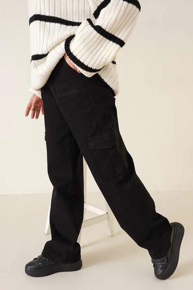 Cepli Kargo Pantolon Siyah - Resim 2