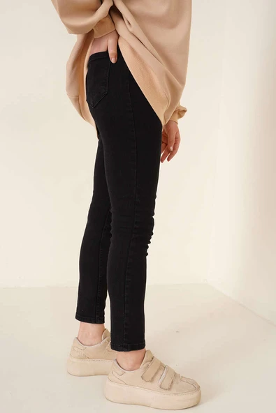 Regular Fit Likralı Pantolon Siyah - Resim 3