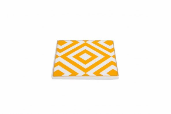 Porland Morocco Desen4 Sarı Bardak Altlığı 10x10 cm  04A+P021649 - 2