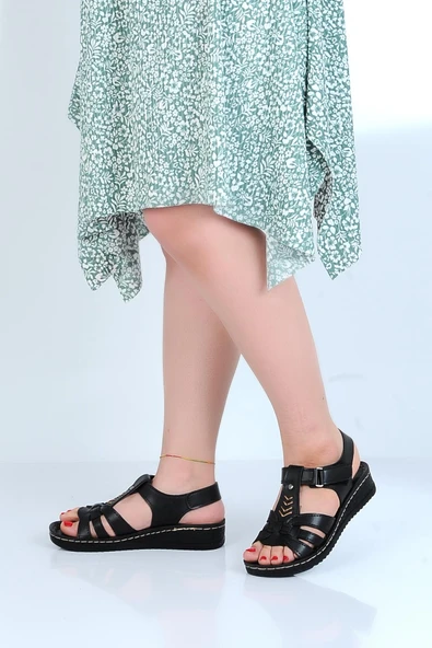 Moda Ayakkabı 58412 Polero Kadın Düz Yazlık Sandalet - 7