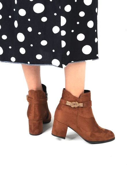 Moda Ayakkabı 23-134 Kadın 5 Cm Bot Ayakkabı - 16