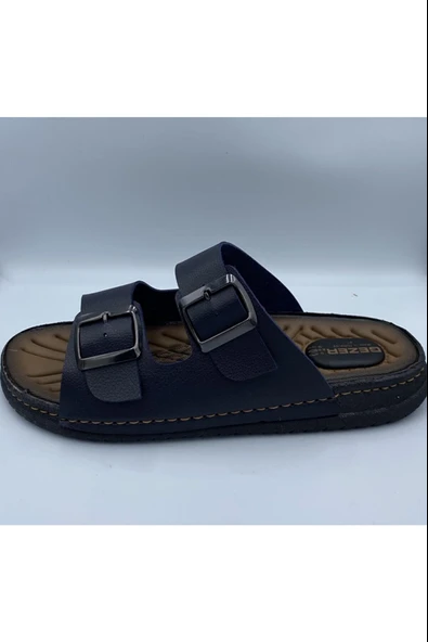 Moda Ayakkabı 4521 Erkek Lacivert Rahat Taban Terlik - 3