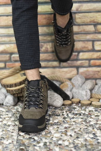 Moda Ayakkabı 5103 Erkek Günlük Kürklü Bot Ayakkabı - 5