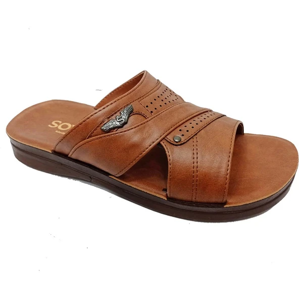 Moda Ayakkabı 5421 Erkek Kahve Rahat Terlik - 2
